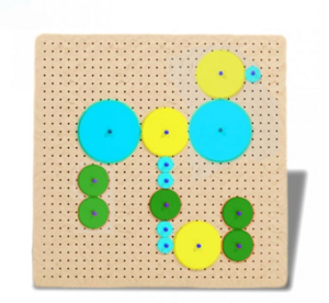 Тактильно-развивающая панель с разноцветными шестеренками - fgospostavki.ru - Нижневартовск