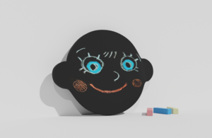 Фигурная грифельная меловая доска на тему эмоций - fgospostavki.ru - Нижневартовск