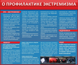Стенд "О профилактике экстремизма" - fgospostavki.ru - Нижневартовск