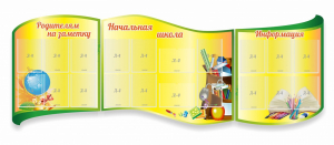 Стенд "Начальная школа" резной из 3-х частей - fgospostavki.ru - Нижневартовск