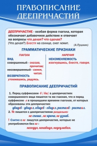 Стенд "Правописание деепричастий" - fgospostavki.ru - Нижневартовск
