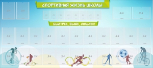 Стенд "Спортивная жизнь школы" - fgospostavki.ru - Нижневартовск