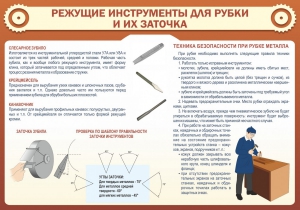 Стенд "Режущие инструменты для рубки и их заточки" - fgospostavki.ru - Нижневартовск