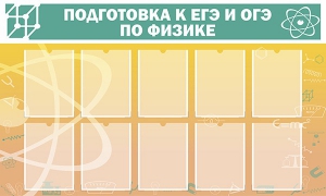 Стенд "Подготовка к ЕГЭ и ОГЭ по физике (10 карманов)" - fgospostavki.ru - Нижневартовск