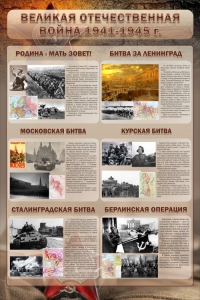 Стенд "Великая отечественная война (битвы)" - fgospostavki.ru - Нижневартовск