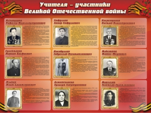 Стенд "Учителя-участники Великой Отечественной войны" - fgospostavki.ru - Нижневартовск