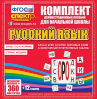 Динамические раздаточные пособия. Русский язык (комплект демонстрационных материалов). Касса букв, слогов, звуковых схем с набором интерактивных таблиц. - fgospostavki.ru - Нижневартовск