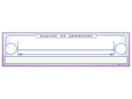 Панно (демонстрационное) магнитно-маркерное "Задачи на движение" + комплект тематических магнитов - fgospostavki.ru - Нижневартовск