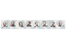 Стенд-лента "Выдающиеся ученые-физики" - fgospostavki.ru - Нижневартовск