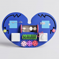 Бизиборд «Большое синее сердце» - fgospostavki.ru - Нижневартовск