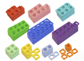 Нумирошка. Набор цветных пластиковых форм 100 шт. по методике Нумикон - fgospostavki.ru - Нижневартовск