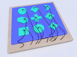 Развивающая панель с геометрическими фигурами - fgospostavki.ru - Нижневартовск