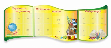 Стенд "Начальная школа" резной из 3-х частей - fgospostavki.ru - Нижневартовск