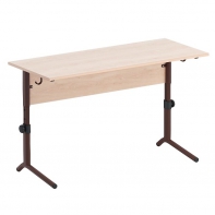 Стол ученический двухместный  регулируемый на плоскоовальной трубе - fgospostavki.ru - Нижневартовск