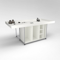 Стол для конструирования и робототехники с полками и местами хранения  - fgospostavki.ru - Нижневартовск