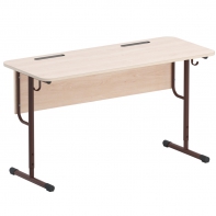 Стол двухместный ученический на круглой трубе - fgospostavki.ru - Нижневартовск