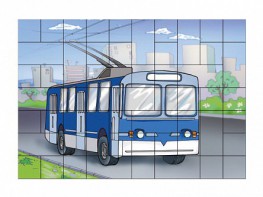 Магнитный пазл "Троллейбус" - fgospostavki.ru - Нижневартовск
