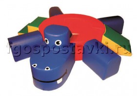 Сухой бассейн "Весёлый бегемот" с приставными элементам - fgospostavki.ru - Нижневартовск