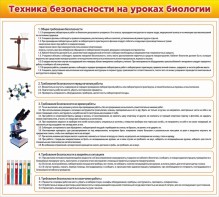 Стенд "Техника безопасности на уроках биологии" Вариант 2 - fgospostavki.ru - Нижневартовск