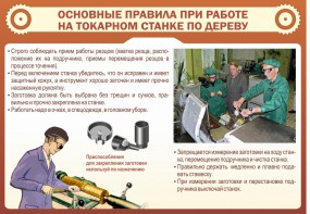 Стенд "Основные правила при работе на токарном станке по дереву" - fgospostavki.ru - Нижневартовск