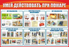 Стенд "Умей действовать при пожаре" - fgospostavki.ru - Нижневартовск