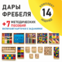 Игровой набор Дары Фребеля 14 модулей с методическими пособиями 7 книг - fgospostavki.ru - Нижневартовск